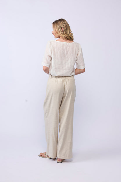 LAKE PANT - NATURAL LINEN