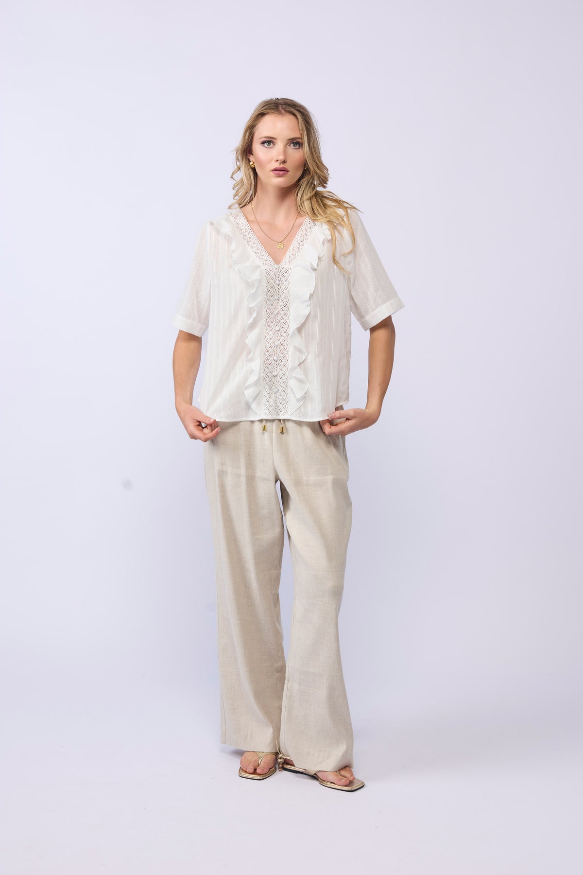 LAKE PANT - NATURAL LINEN