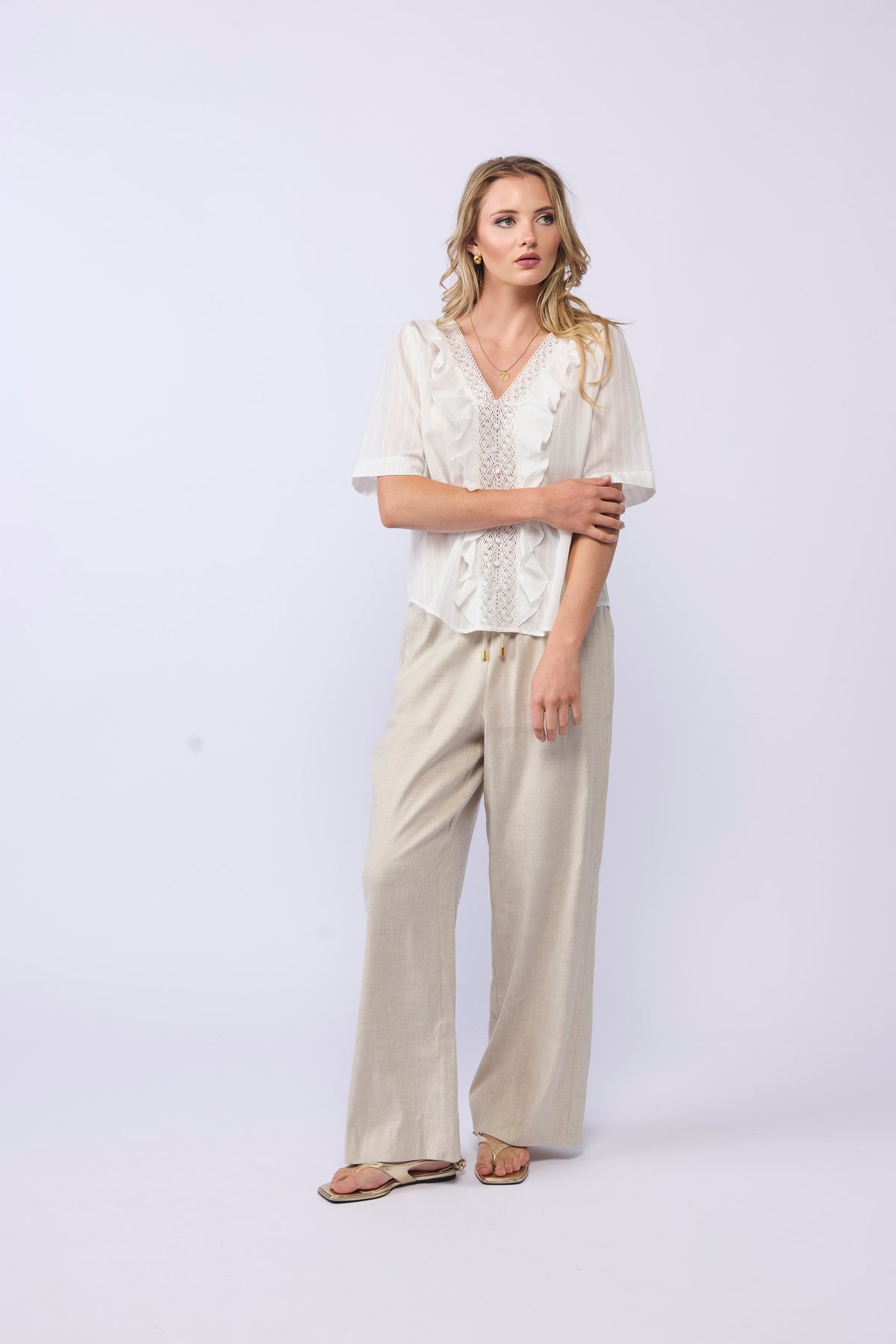 LAKE PANT - NATURAL LINEN