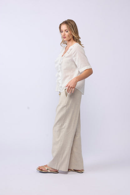 LAKE PANT - NATURAL LINEN