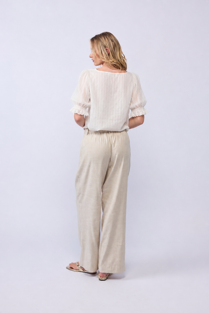 *NEW ARRIVAL* 1312S Amelia S/S Blouse - White