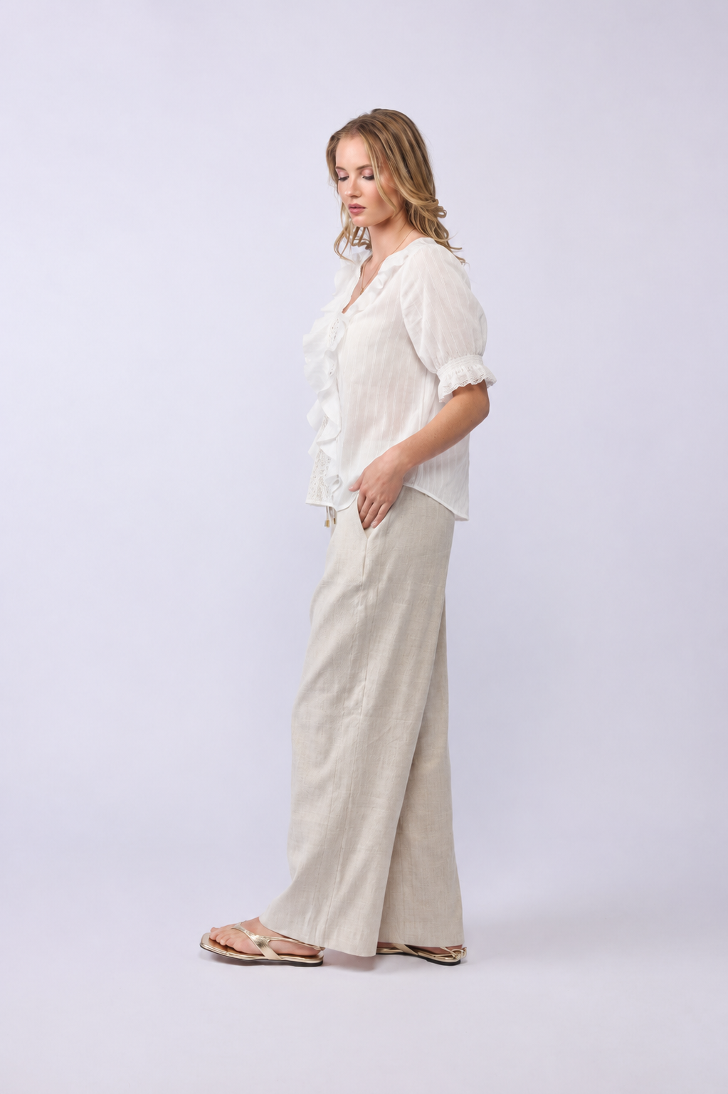 *NEW ARRIVAL* 1312S Amelia S/S Blouse - White