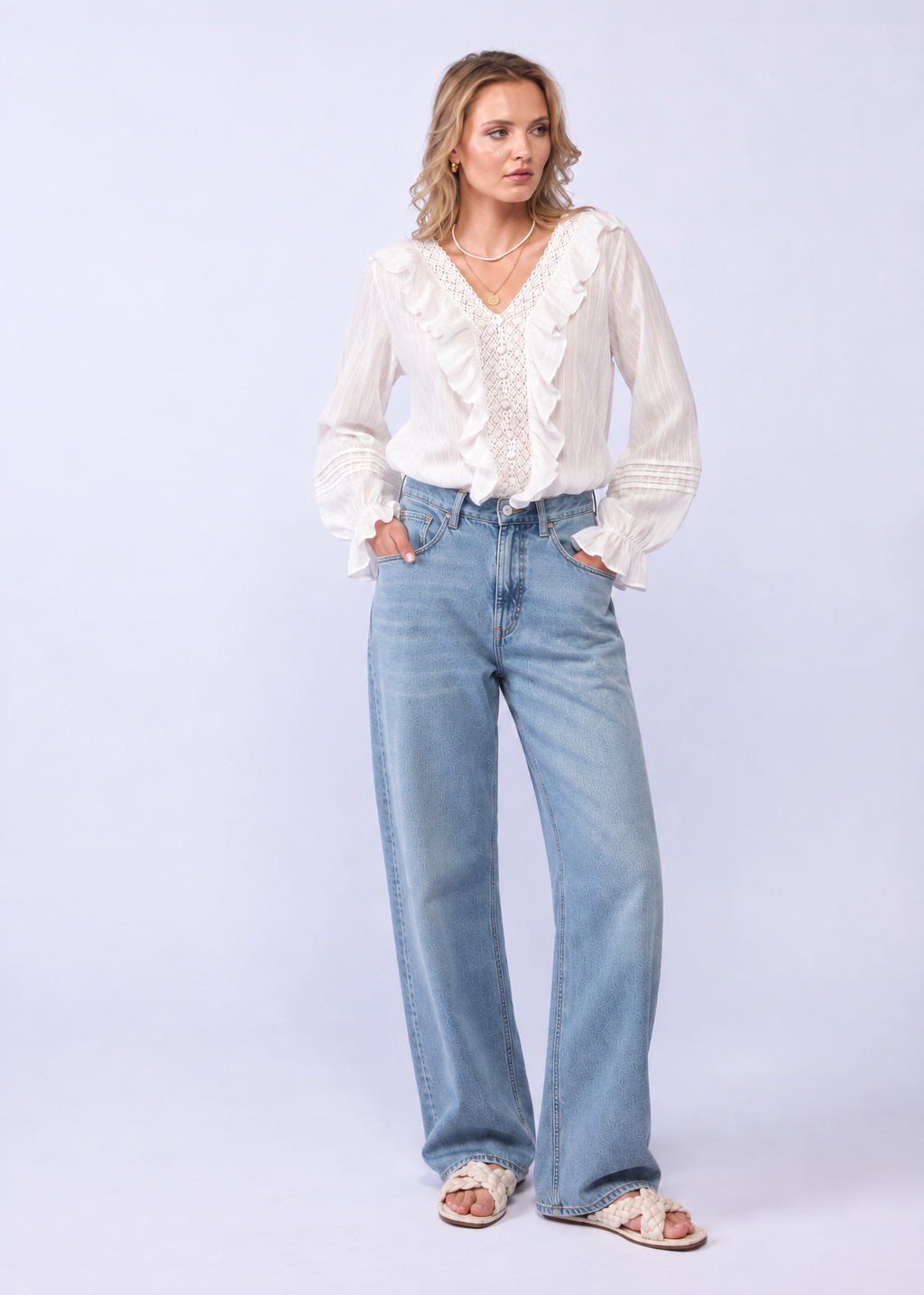 AMELIA BLOUSE L/S - WHITE