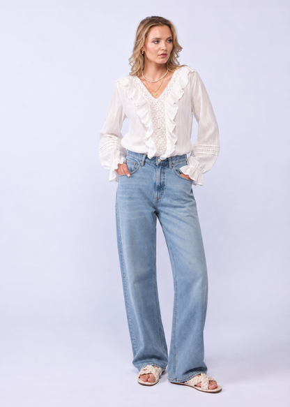 AMELIA BLOUSE L/S - WHITE