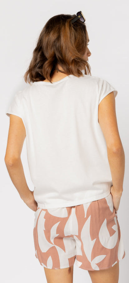 1317 - Pleat Me Tee - White