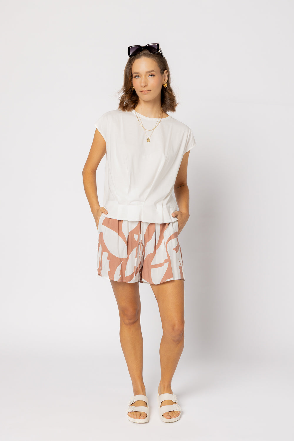 1317 - Pleat Me Tee - White