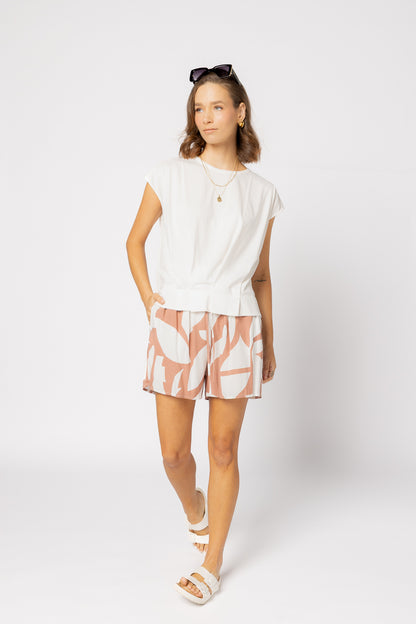 1317 - Pleat Me Tee - White
