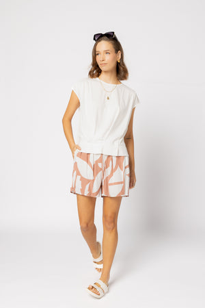 1317 - Pleat Me Tee - White