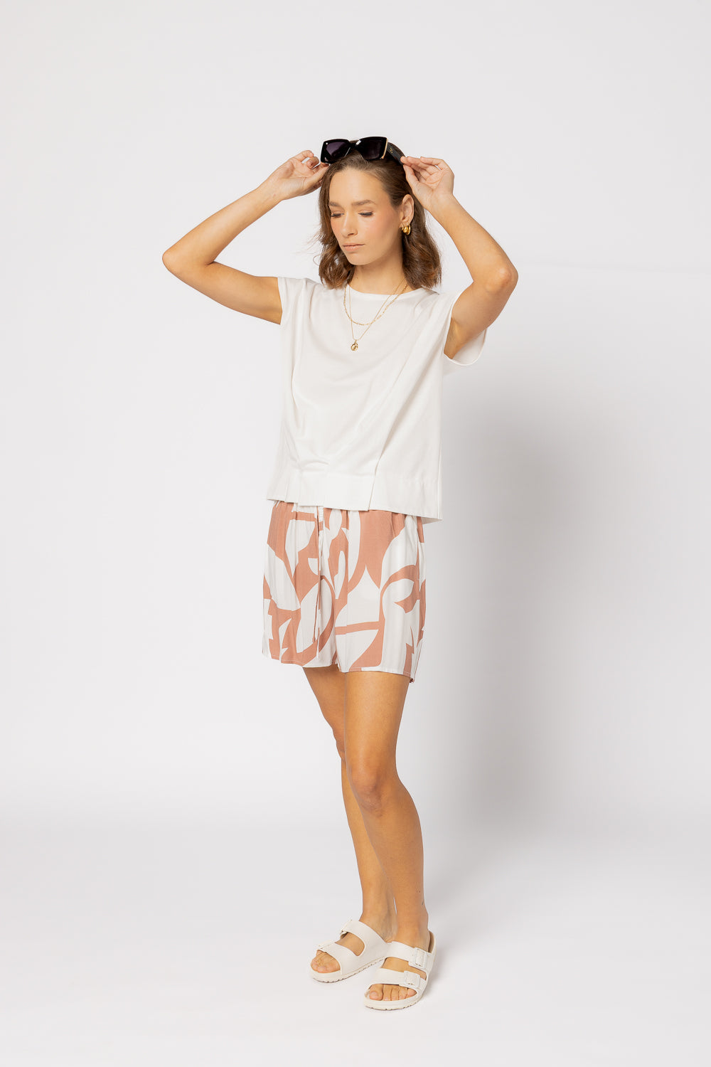 1317 - Pleat Me Tee - White