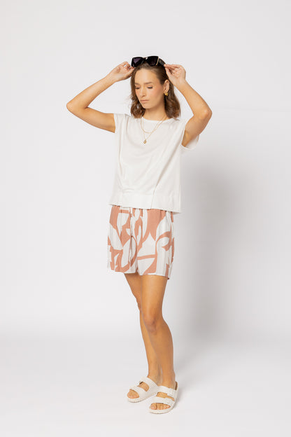 1317 - Pleat Me Tee - White