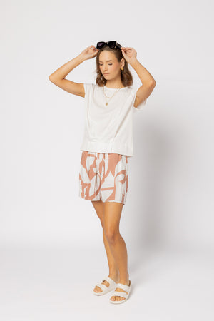 1317 - Pleat Me Tee - White