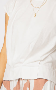 1317 - Pleat Me Tee - White