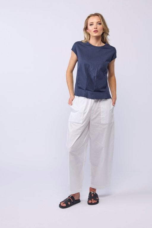 PLEAT ME TEE - NAVY