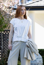 1317 - Pleat Me Tee - White