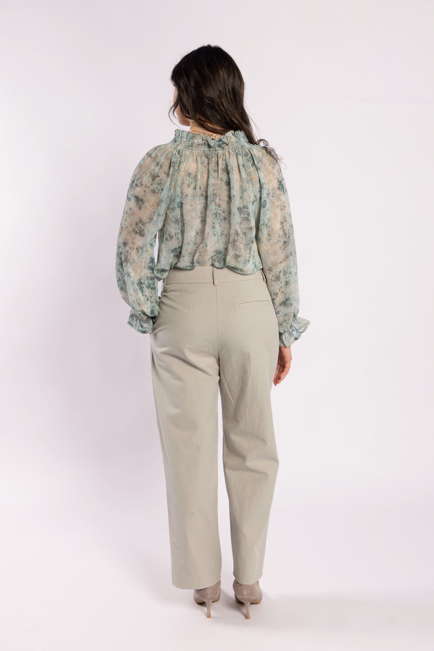 1322 - Bon Blouse - Fossil Print