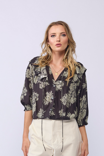 BELLE BLOUSE - FLORAL SHADE