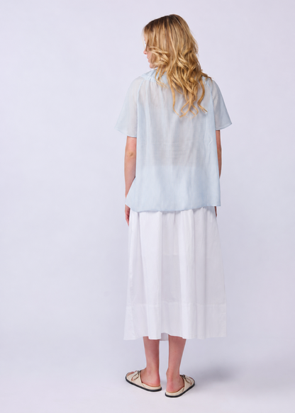 ESME BLOUSE- POWDER STRIPE
