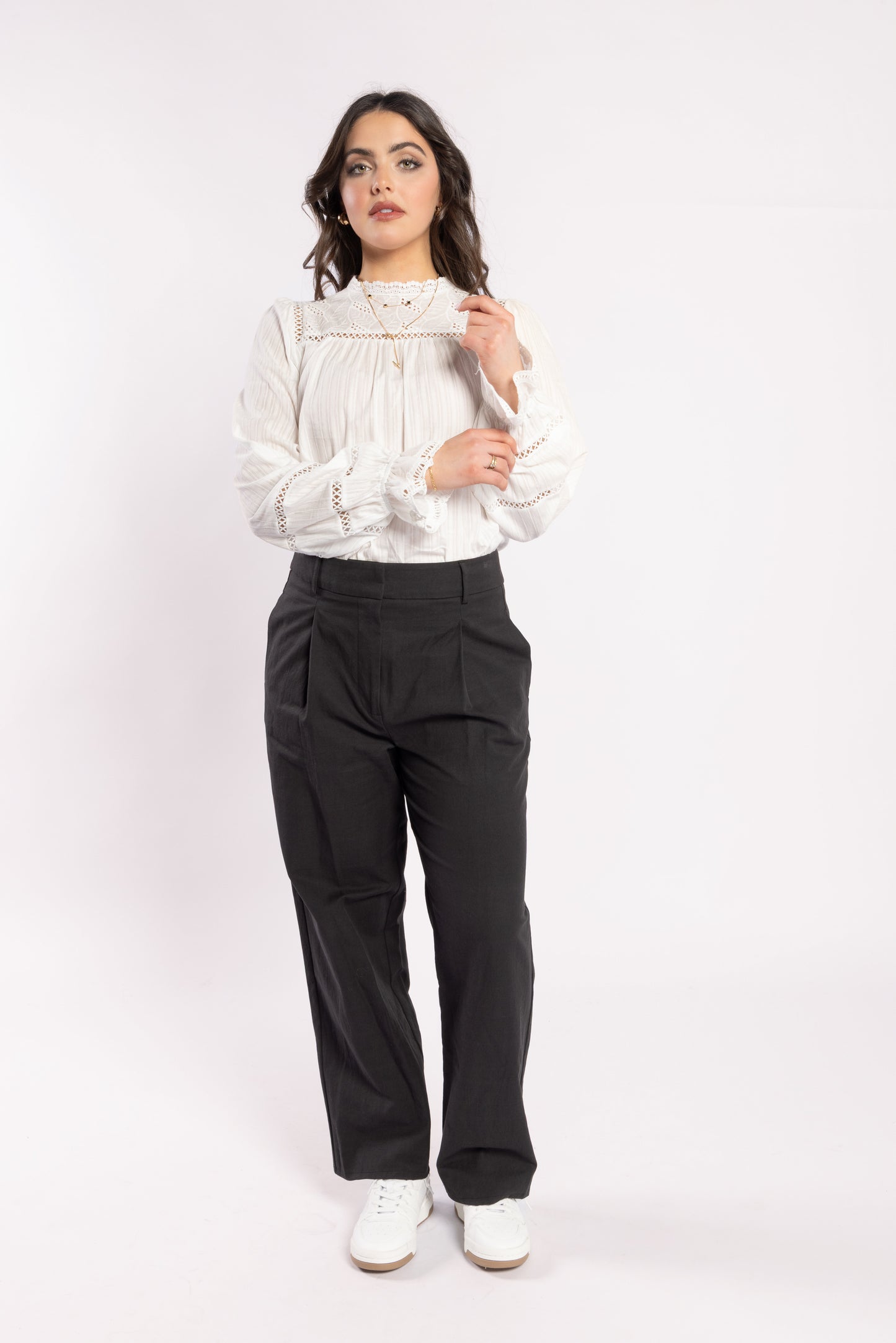 1329 - Bon Jour Blouse - White