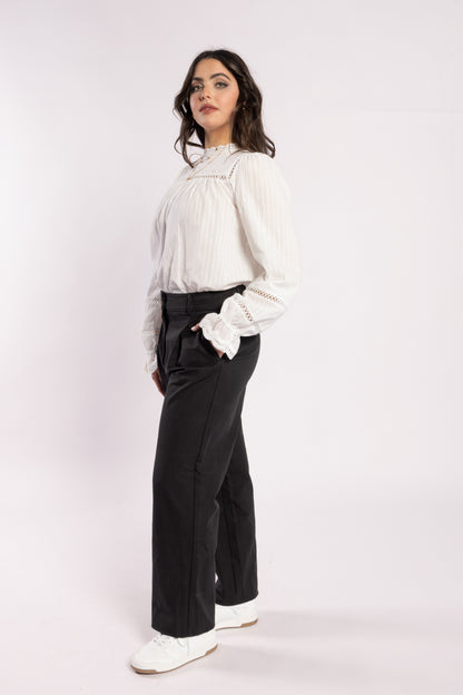 1329 - Bon Jour Blouse - White