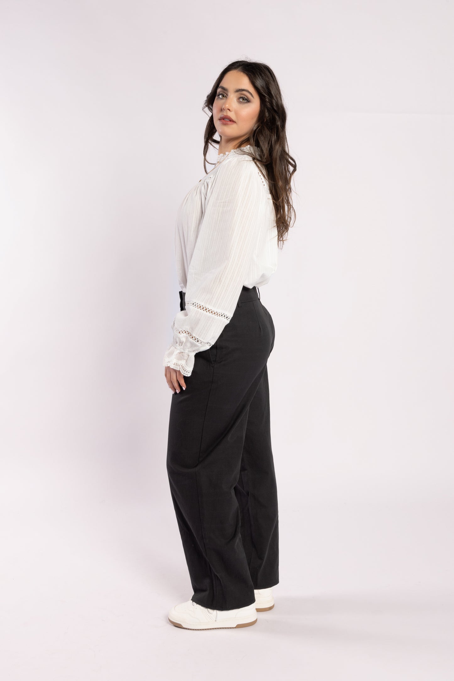 1329 - Bon Jour Blouse - White