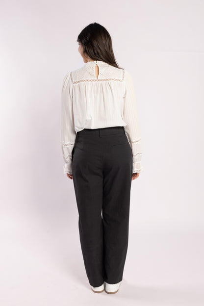 1329 - Bon Jour Blouse - White