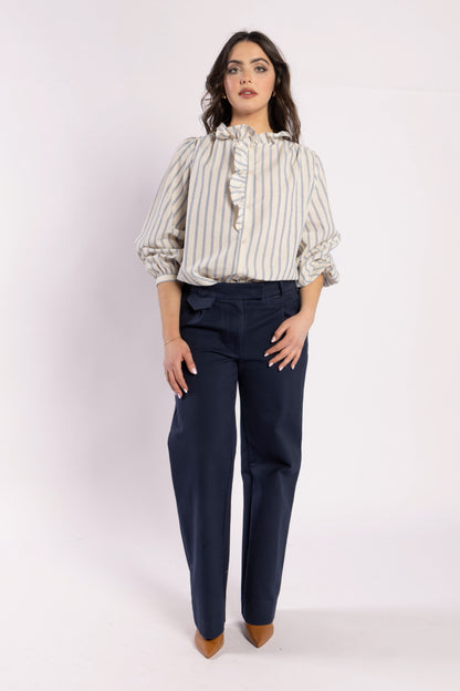 1330 - Cest La Vive Blouse - Metallic Stripe