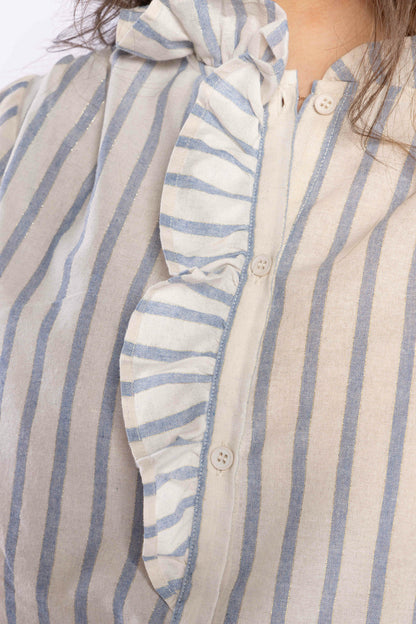 1330 - Cest La Vive Blouse - Metallic Stripe