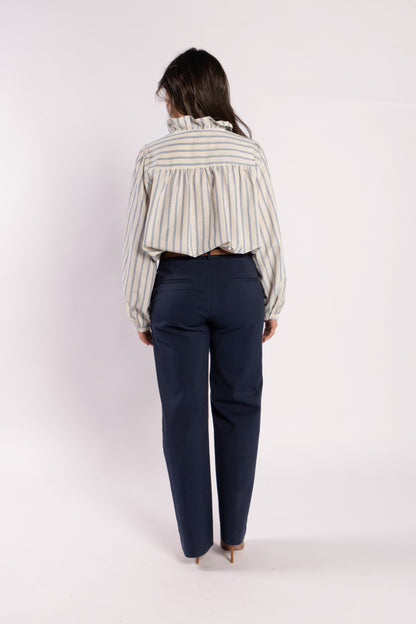 1330 - Cest La Vive Blouse - Metallic Stripe