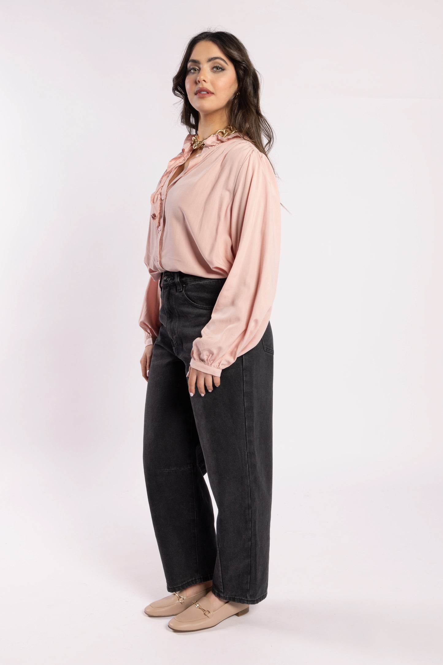 1330 - Cest La Vive Blouse - Dusky Pink
