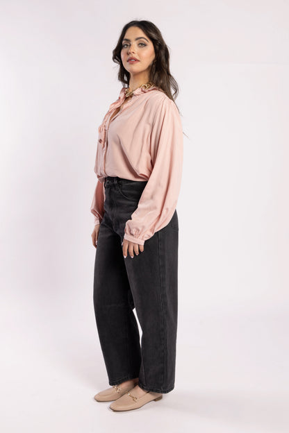 1330 - Cest La Vive Blouse - Dusky Pink