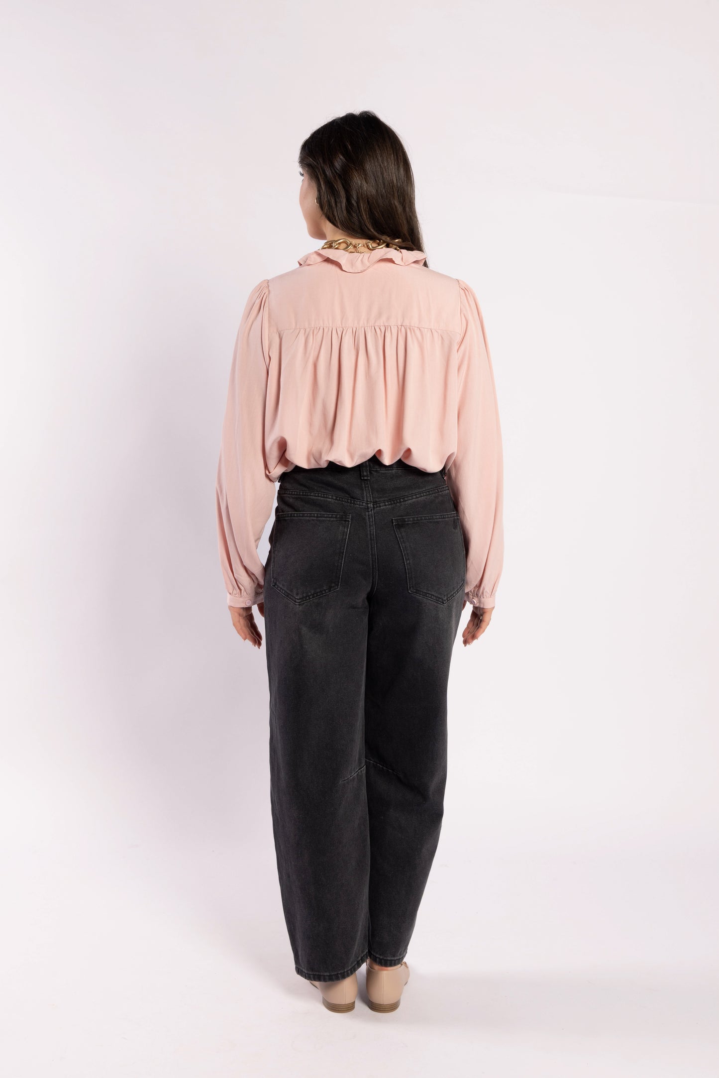 1330 - Cest La Vive Blouse - Dusky Pink