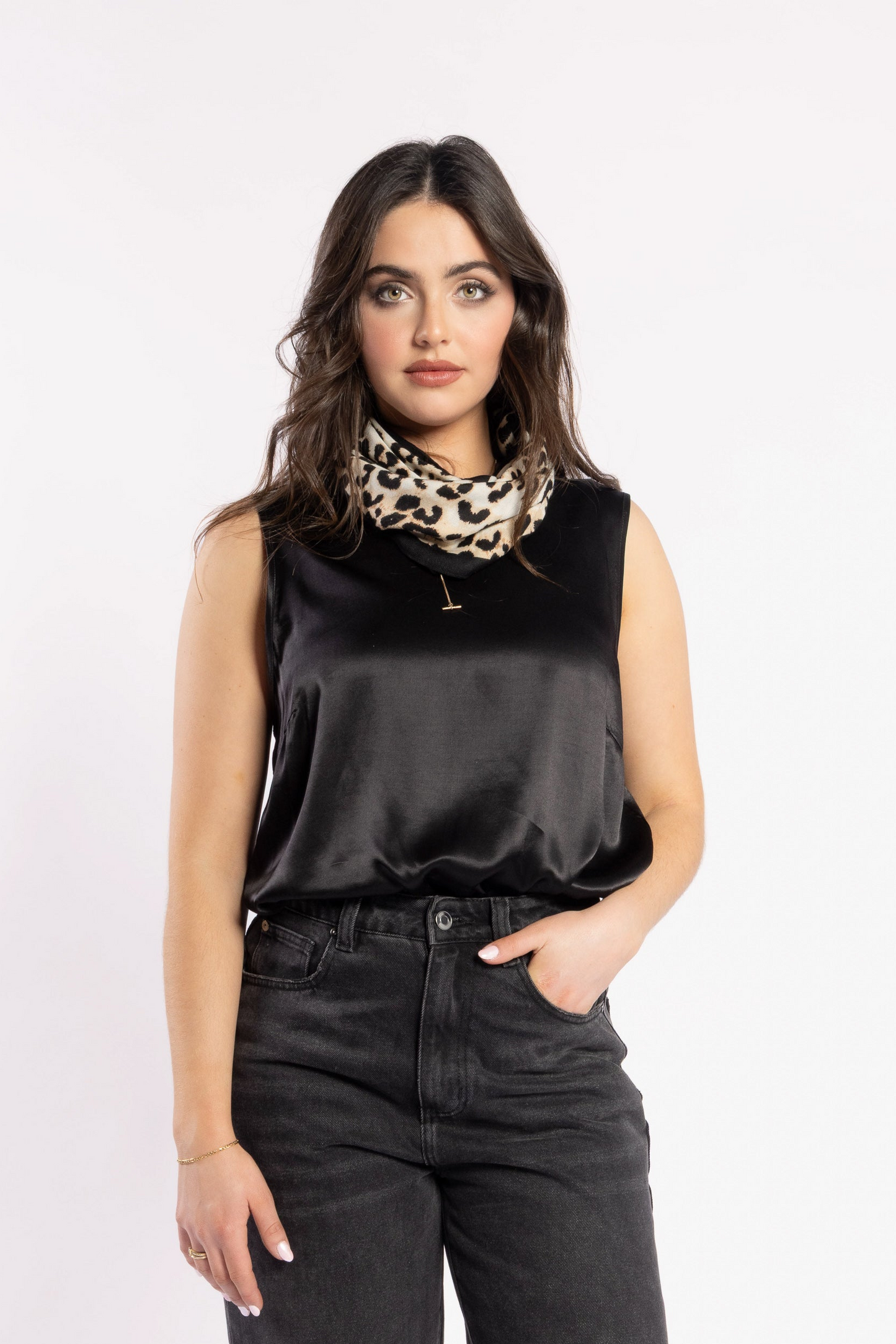 1331 - Chemise Top - Black