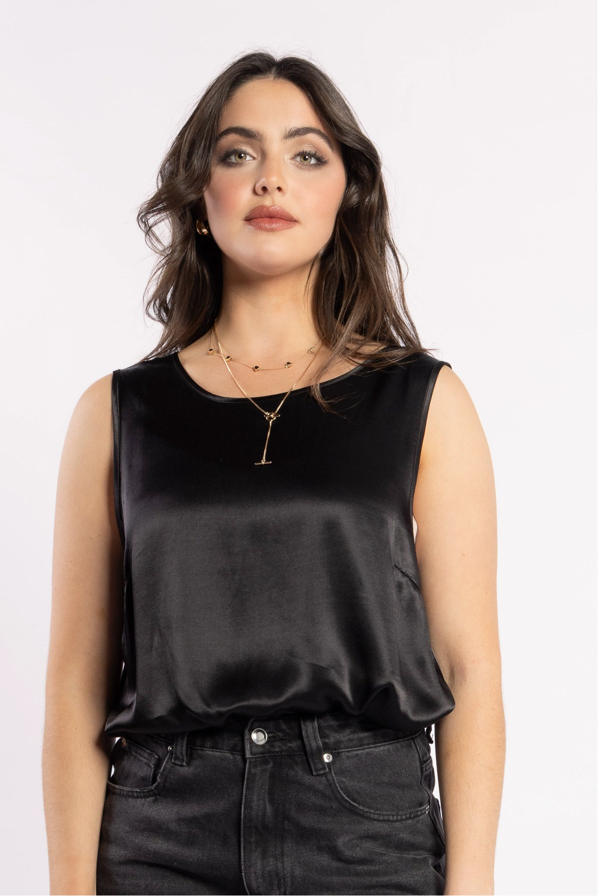 1331 - Chemise Top - Black