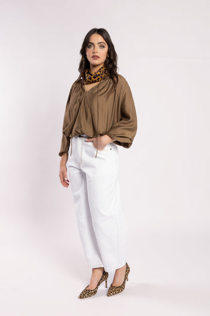 1340 - Ca Va Blouse - Coffee
