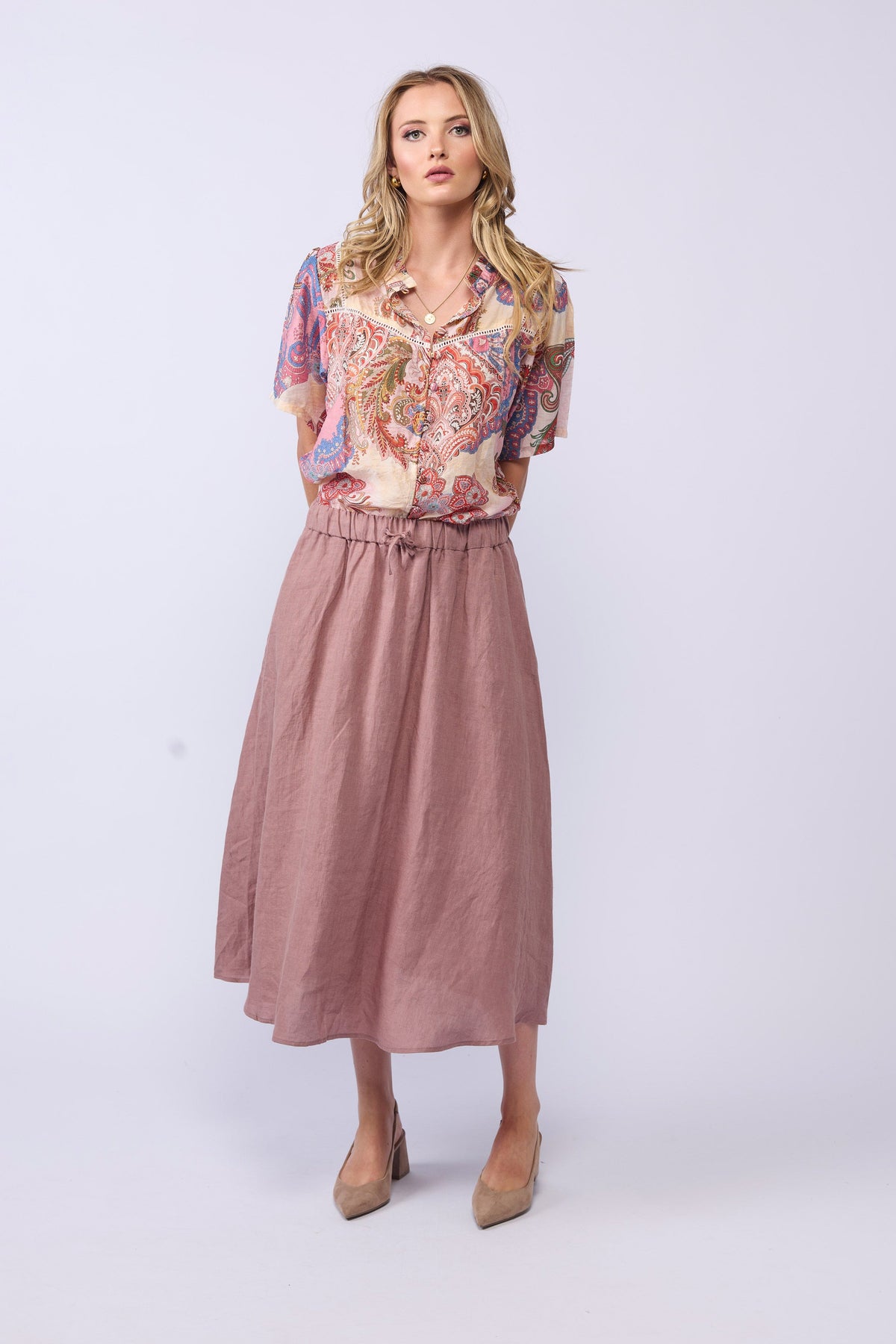 GO-TO-SKIRT - DUSKY ROSE