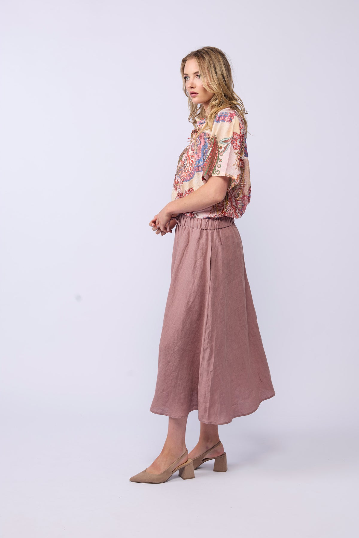 GO-TO-SKIRT - DUSKY ROSE