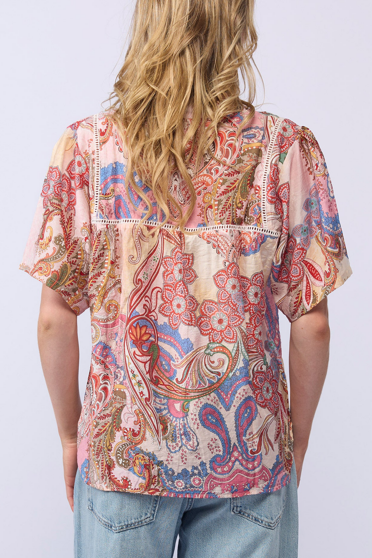 DALILA TOP - PINK PAISLEY