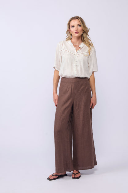 DALILA TOP - WHITE DOBBY