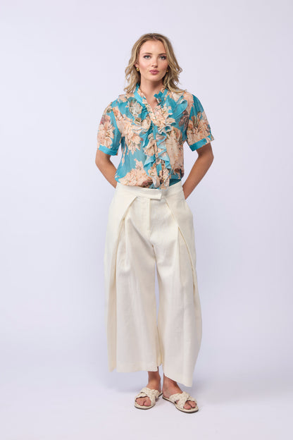 *NEW ARRIVAL* 1342 - Wish Blouse - Aqua Bloom