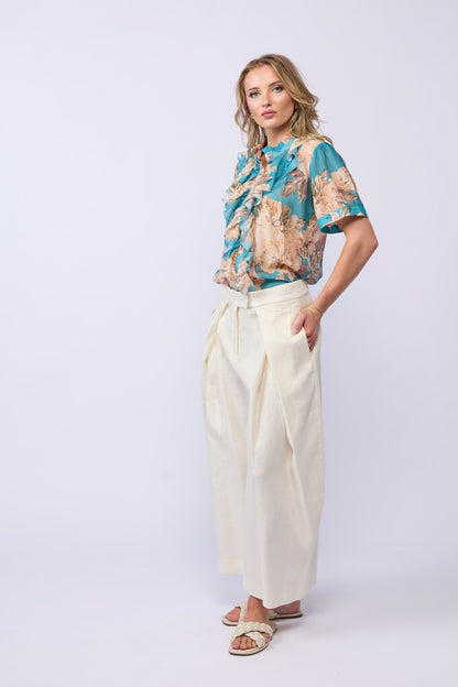 *NEW ARRIVAL* 1342 - Wish Blouse - Aqua Bloom