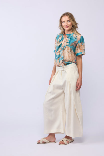 *NEW ARRIVAL* 1342 - Wish Blouse - Aqua Bloom