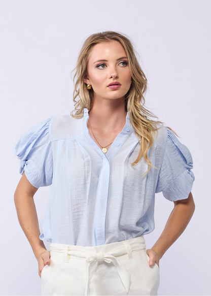 *NEW ARRIVAL* 1355 Seville Blouse - Soft Blue