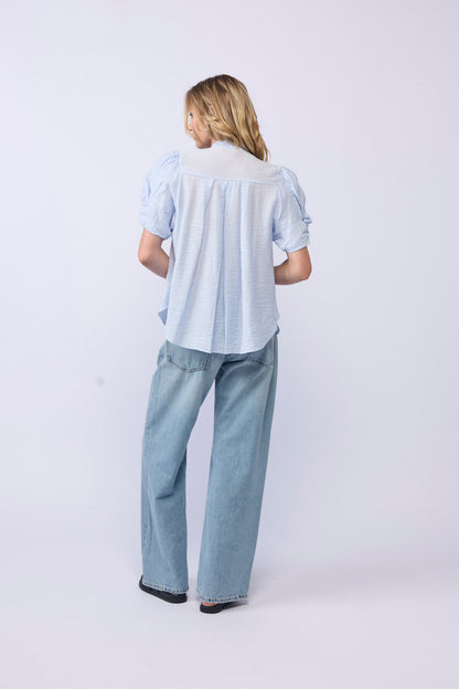 *NEW ARRIVAL* 1355 Seville Blouse - Soft Blue