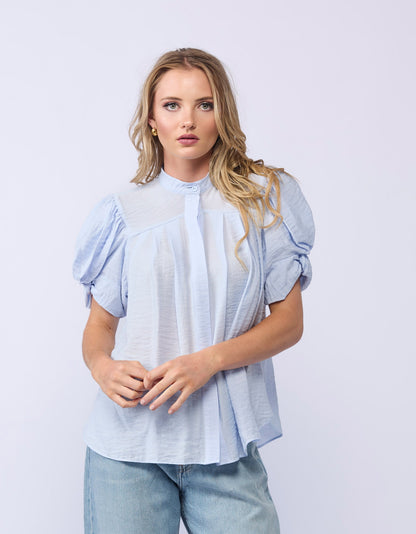 *NEW ARRIVAL* 1355 Seville Blouse - Soft Blue