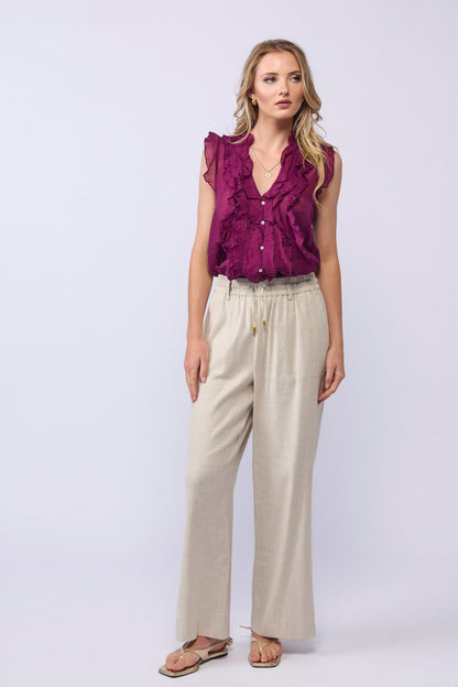 LAKE PANT - NATURAL LINEN