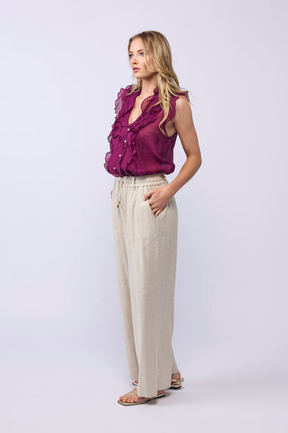 LAKE PANT - NATURAL LINEN