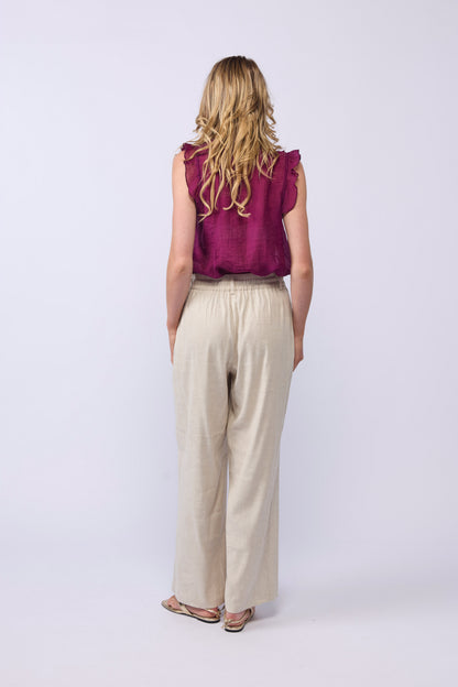 LAKE PANT - NATURAL LINEN