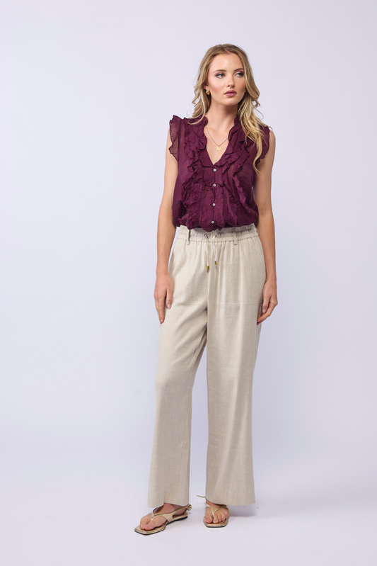 LAKE PANT - NATURAL LINEN