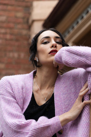 3075 -Taffy Cardi - Mauve