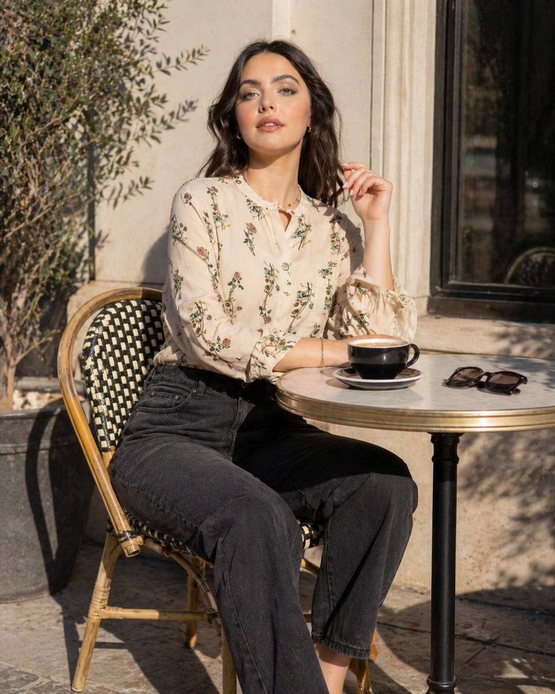 8055 - Salut Shirt - Wild Flower